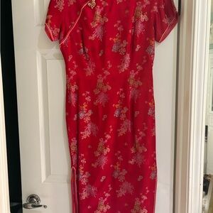Red  Cheongsam Dress